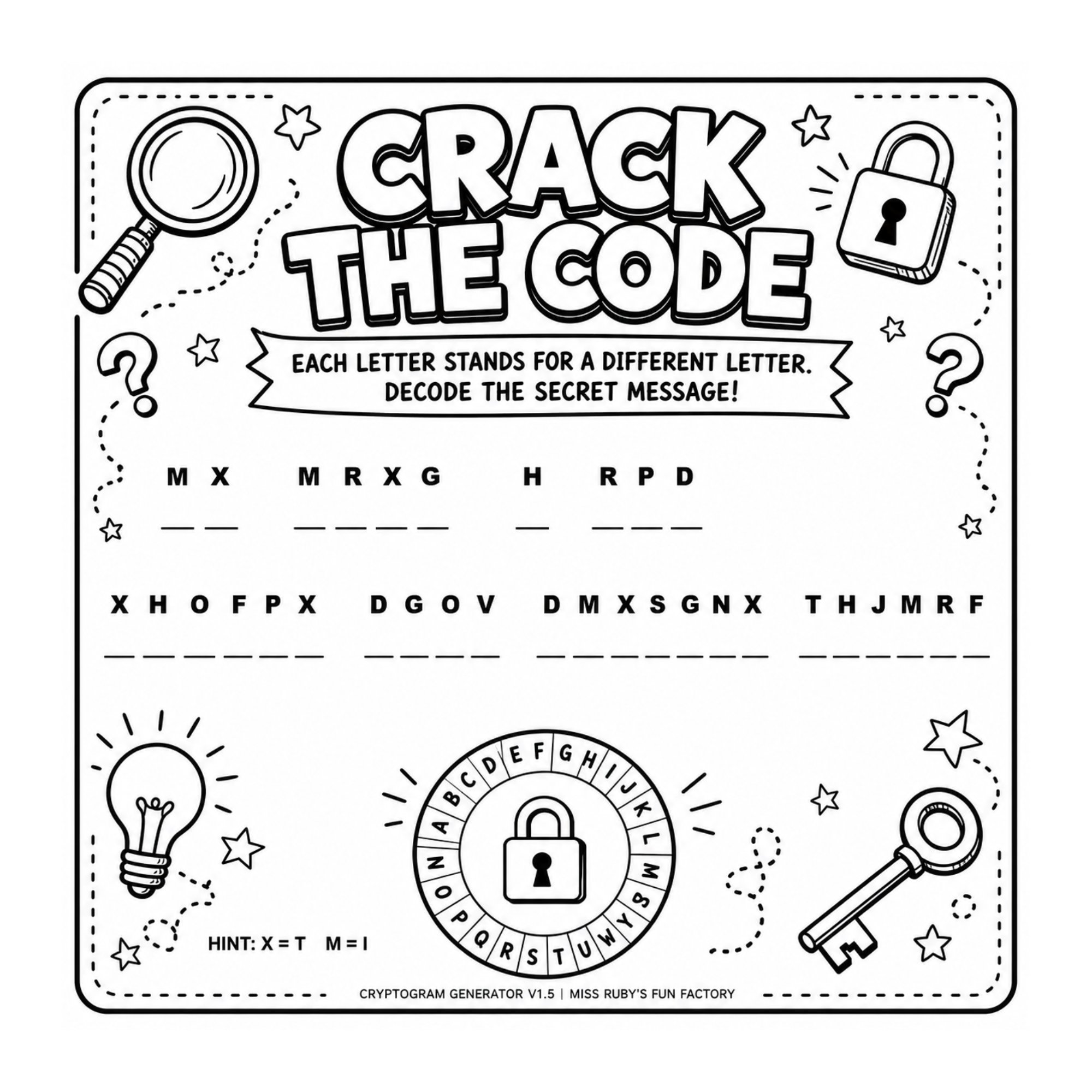 Crack the code puzzle