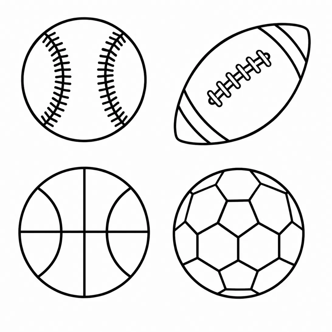 Sports themed coloring page